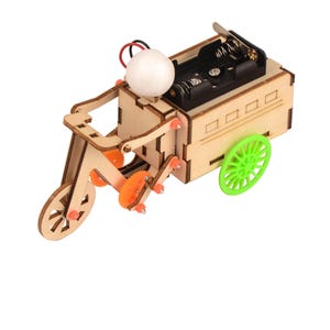 STEM 動く三輪車 おもちゃの車 子供用 DIY 組み立て 教育 科学 キッズ ギフト