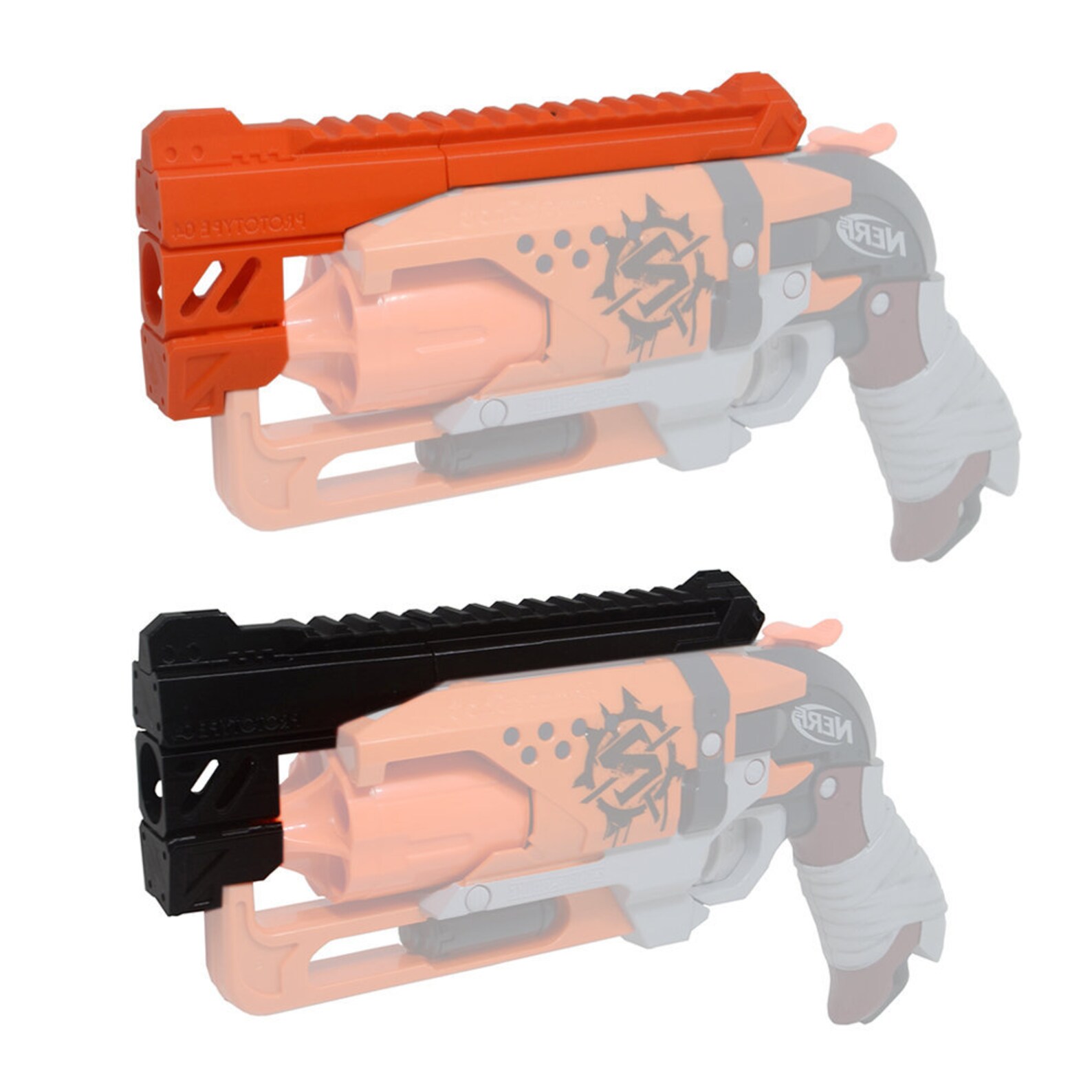 Maliang Extended Snub Magnum Barrel Rail 3D Printed for Nerf Hammershot ...