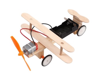 DIY Fan Powered Spielzeug Flugzeug Bausatz: Science Project