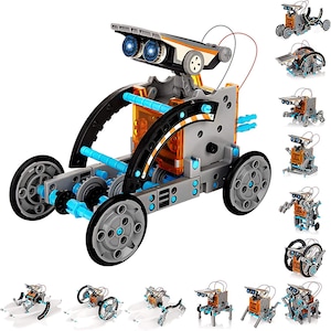 STEM Solar Robot Toys 12-in-1 Educational DIY Assembly Kit Science Building Set Gifts for Kids