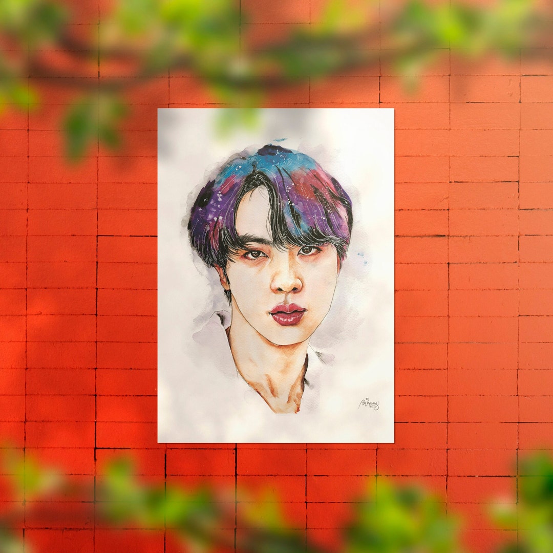 Jin BTS Watercolor Fan Art Giclée Art Print - Etsy