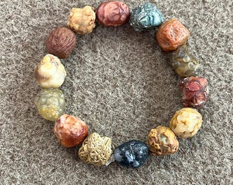 For Man Natural Gobi Vein Agate Bracelet Agate is approx. 1.6-1.8cm+