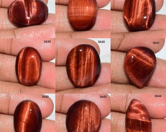 Red Tiger Eye Jewelry Red Tiger Eye Cabochon Tiger Eye Smooth Polish Red Tiger Eye Cabochon - 100/%Natural Red Tiger Eye Gemstone