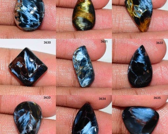 1 Piece Natural Pietersite Cabochon 16x24mm Oval Shape Cabs Genuine Pietersite Gemstones Cab Semi Precious Loose Stones Smooth Gems