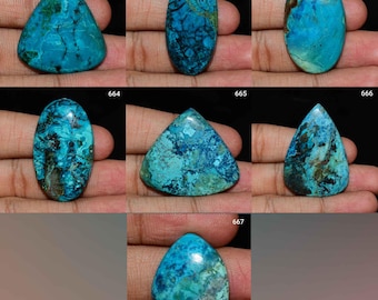 Meraviglioso cabochon di Shattuckite, pietra preziosa naturale di Shattuckite, cabochon sciolto a forma di pera di Shattuckite, pietra di Shattuckite per la creazione di più gioielli
