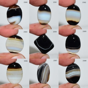Mind Blowing Natural Banded Agate Gemstone, Banded Agate Cabochon, Banded Agate Jewelry, Banded Agate, Black onyx, In Low price Cabochon,