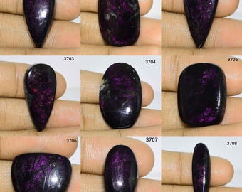 Cabochão de purpurita, pedra preciosa de purpurita natural, joias de purpurita, pedra de purpurita, purpurita polida suave, pedra preciosa de fogo dificilmente roxa