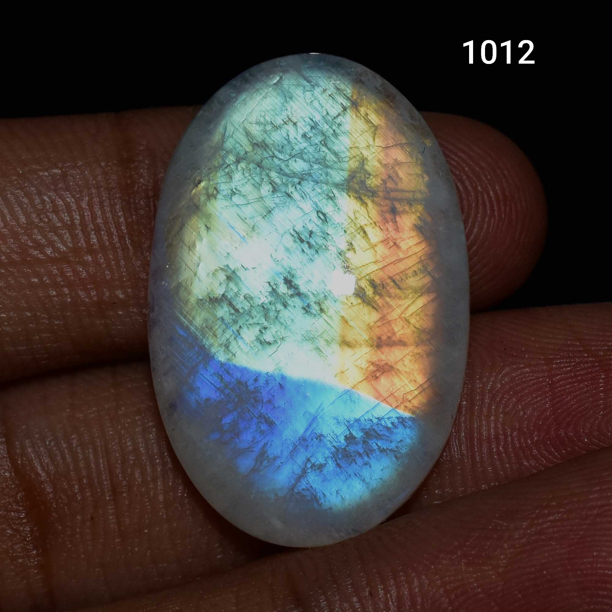 100Natural Rainbow Moonstone Cabochon Moonstone Gemstone Etsy