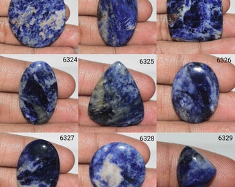 AAA Quality Sodalite Cabochon, Sodalite Jewelry, Natural Sodalite Gemstone, Sodalite Stone For Use Jewelry Gemstone Cabochon, Sodalite