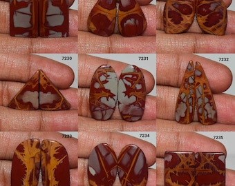 Attractive Matched Pair Noreena Jasper Gemstone, Noreena Jasper Cabochon Pair, Noreena Jasper Earrings, Multi Jewelry Making Noreena Jasper,