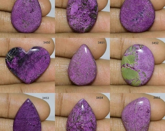 Deslumbrante designer de cabochão de purpurita, pedra preciosa de purpurita natural, joias para uso de purpurita, pedra de purpurita, purpurita solta, purpurita natural