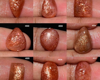 A One Quality Natural Shine Sunstone Cabochon, Sunstone Gemstone, sunstone Jewelry, Sunstone, Loose Sunstone Gemstone, In Low Price Cabochon