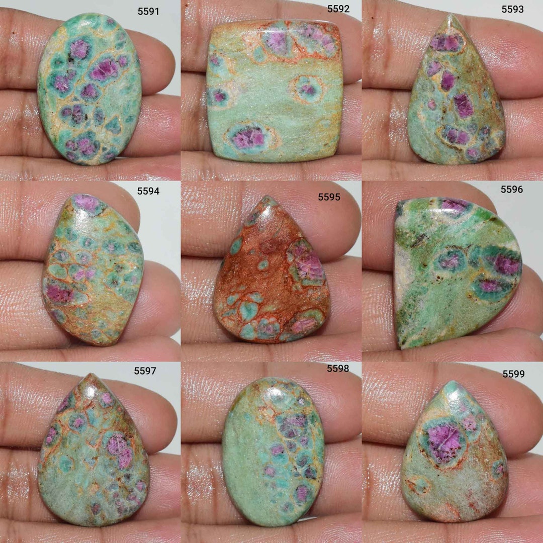 Rubin Zoisit Fuchsit Cabochon, Natürlicher Rubin Zoisit Fuchsit ...