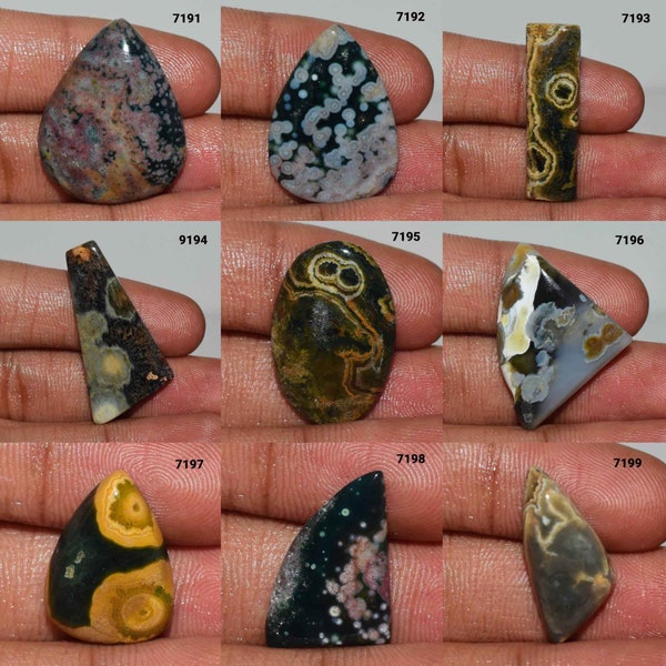 Unique Designer Ocean jasper Gemstone, Ocean jasper Jewelry, Ocean jasper Cabochon, In Low Price Cabochons, Gemstones, Loose Cabochons,