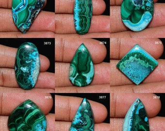 Beautiful Malachite Chrysocolla Cabochon, Natural Malachite Chrysocolla Gemstone, Malachite Chrysocolla Jewelry, Smooth Polish Cabochon,