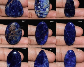 AAA Quality Sodalite Cabochon, Sodalite Jewelry, Natural Sodalite Gemstone, Sodalite Stone For Use Jewelry Gemstone Cabochon, Sodalite