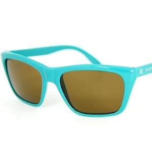 Vintage 1980's Vuarnet 006 Aqua Green Sunglasses PX2000 Mineral Brown lens