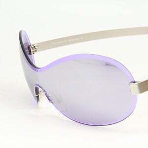 Courreges Paris AC 007 AY Steel Metal Women Sunglasses PC Purple Lens Made In Italy 20-9 image 2