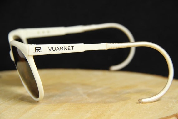 Vintage 1980's Vuarnet 002 White Cat Eye Sunglasses P… - Gem