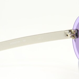 Courreges Paris AC 007 AY Steel Metal Women Sunglasses PC Purple Lens Made In Italy 20-9 image 3