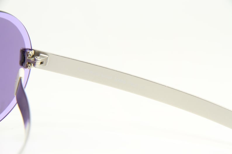 Courreges Paris AC 007 AY Steel Metal Women Sunglasses PC Purple Lens Made In Italy 20-9 image 5