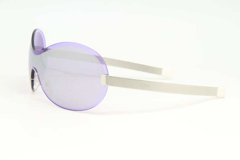 Courreges Paris AC 007 AY Steel Metal Women Sunglasses PC Purple Lens Made In Italy 20-9 image 4