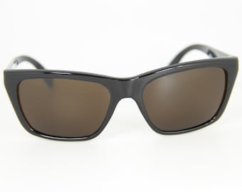 Vintage 1980 Vuarnet 006 Schwarze Sonnenbrille PX5000 Mineral Braune Linse