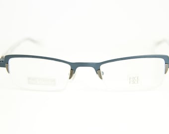 face a face NEW AGE 1 Blue Half-Rim Titanium Frame Eyeglasses Glasses Made in France