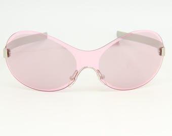 courreges paris ac 007 Steel Women Cat 2 Sunglasses PC Pink Flash Ext Lens 20-8