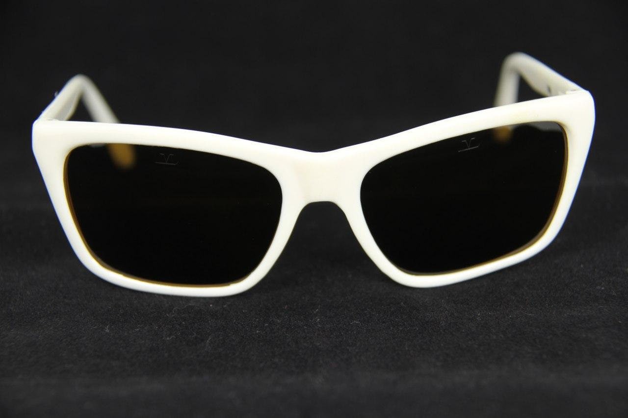 Vintage 1980 Vuarnet 006 Weiße Sonnenbrille PX2000 Mineral Braune Linse