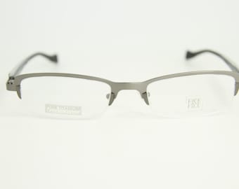 face a face NEW AGE 4 Grey Metallic half-Rim Titanium Frame Eyeglasses Glasses Made in France