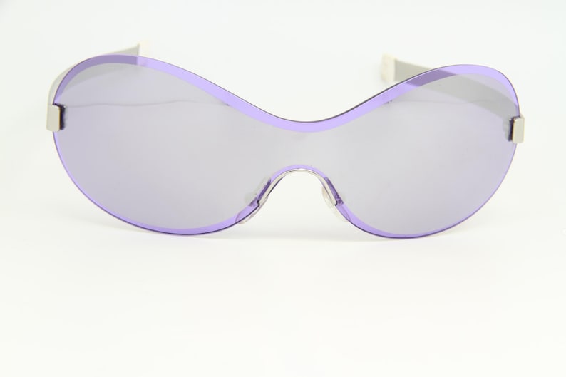 Courreges Paris AC 007 AY Steel Metal Women Sunglasses PC Purple Lens Made In Italy 20-9 image 1