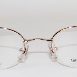 Gerard Pasquier GP 322 Gold Plated Titanium Eyeglasses Half Rim Frame Red Arms French Handmade