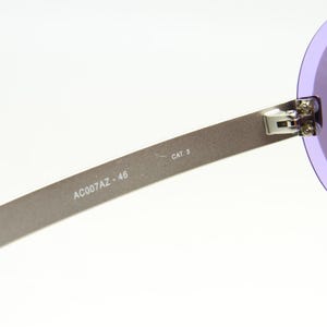 Courreges Paris AC 007 AZ Acier Femmes Cat 2 Lunettes de Soleil PC Violet Flash Ext 20-9 image 4