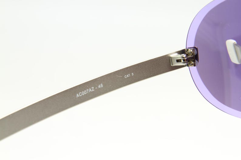 Courreges Paris AC 007 AZ Acier Femmes Cat 2 Lunettes de Soleil PC Violet Flash Ext 20-9 image 4