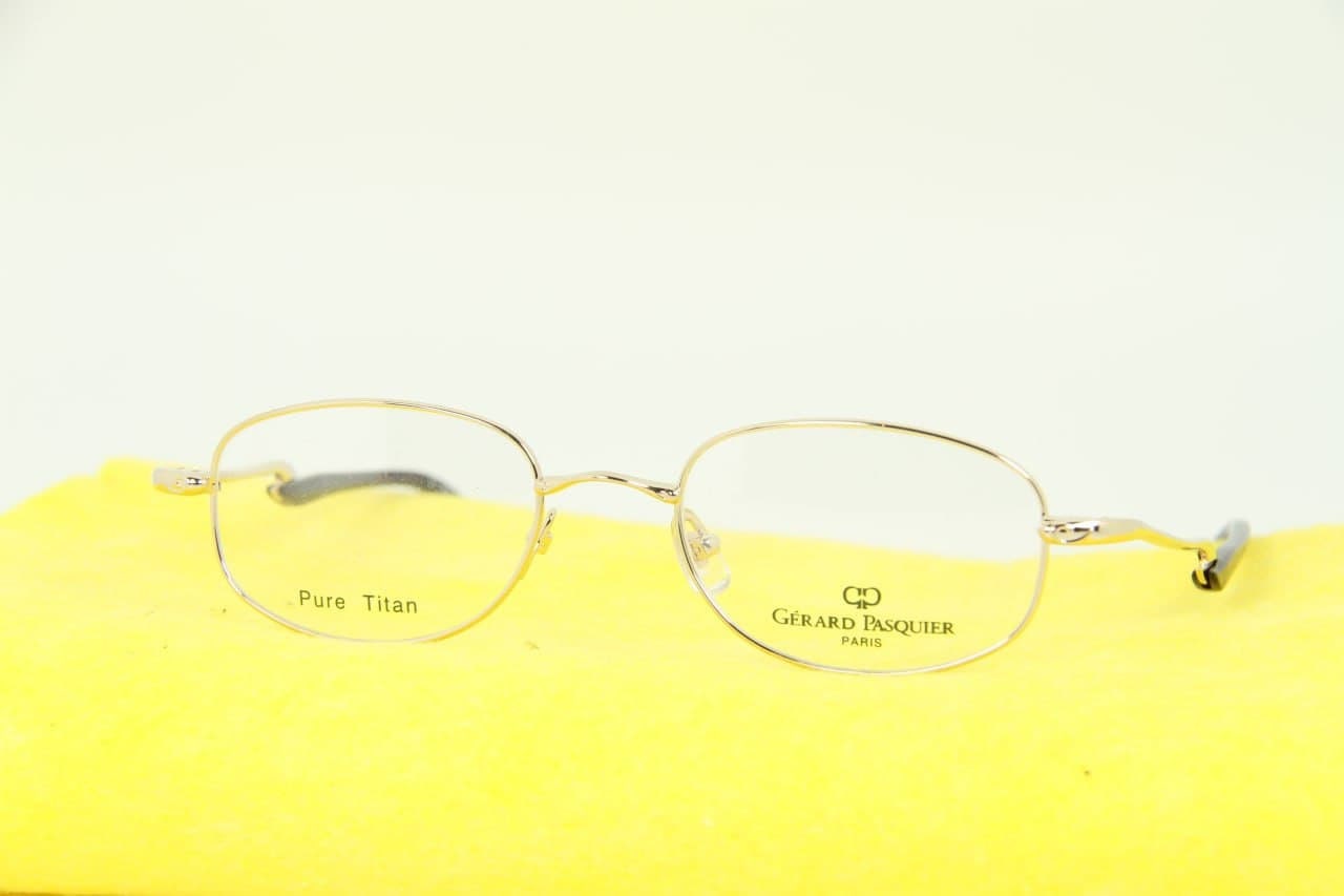 Accessoires Zonnebrillen & Eyewear Brillen Gerard Pasquier GP 311 Vergulde Titanium Bril Frame Schildpad armen Frans Handgemaakt 