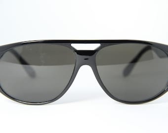Alain Prost 462 Black Sunglasses Gray Flash Lens
