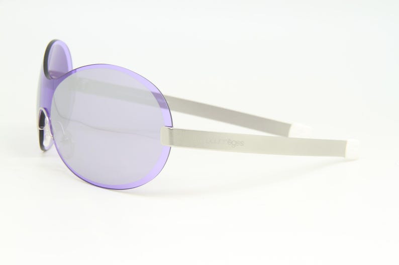 Courreges Paris AC 007 AZ Acier Femmes Cat 2 Lunettes de Soleil PC Violet Flash Ext 20-9 image 2