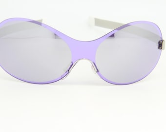 Courreges Paris AC 007 AZ Steel Women Cat 2 Sunglasses PC Purple Flash Ext 20-9