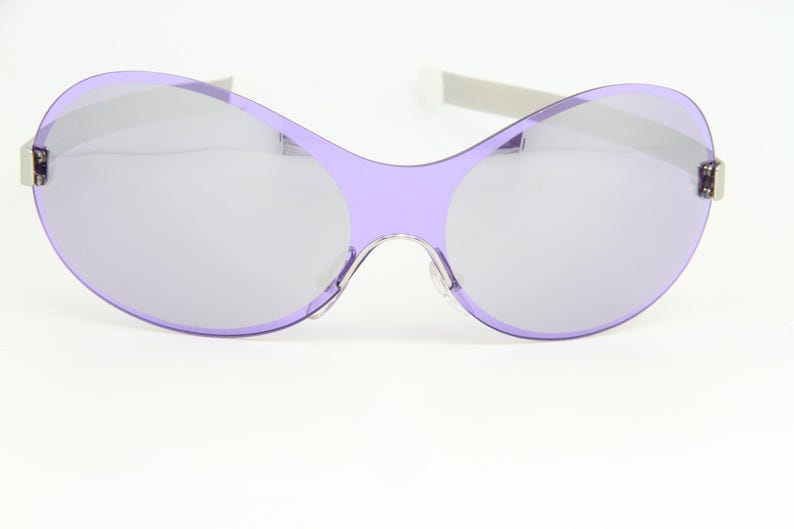 Courreges Paris AC 007 AZ Acier Femmes Cat 2 Lunettes de Soleil PC Violet Flash Ext 20-9 image 1
