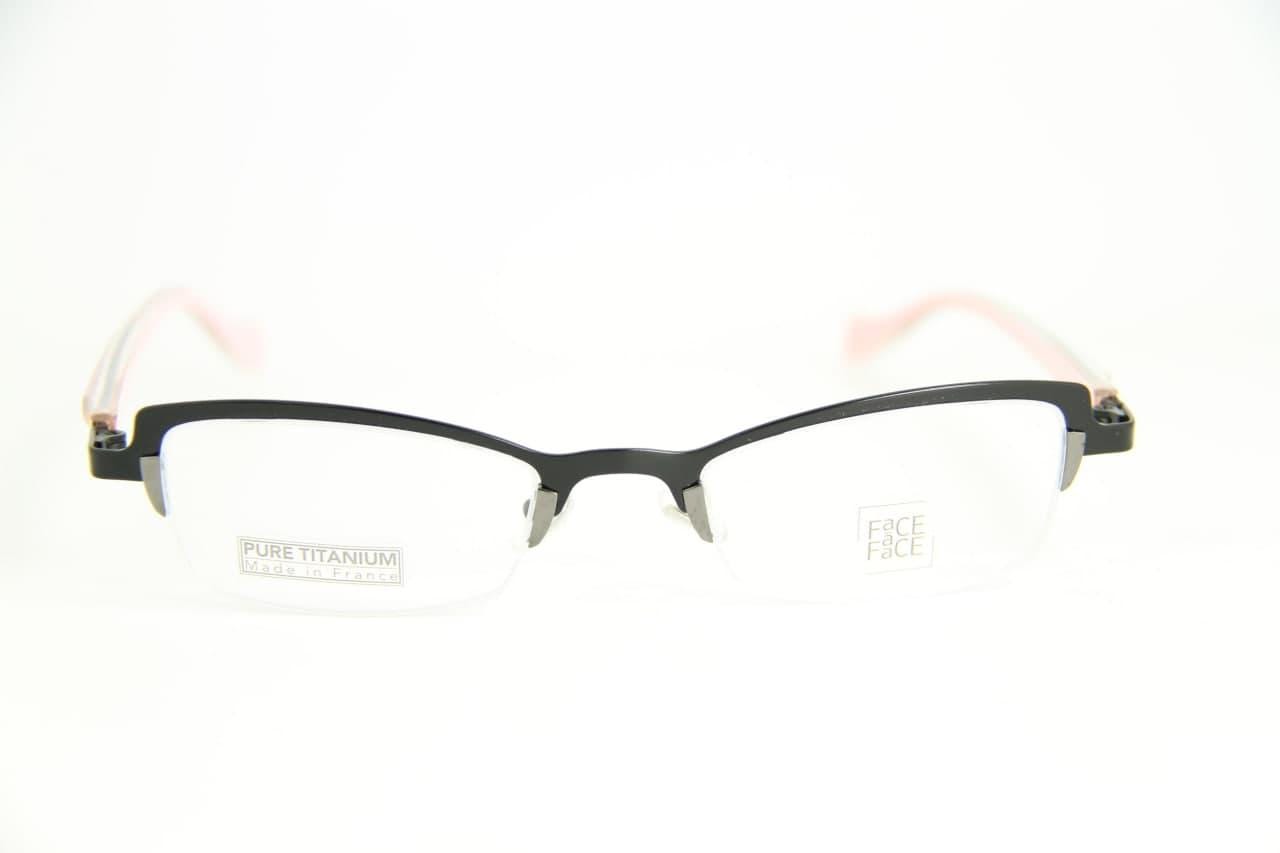 face a face NEW AGE 2 Black & Pink Half-Rim Frame Eyeglasses Glasses Made in France