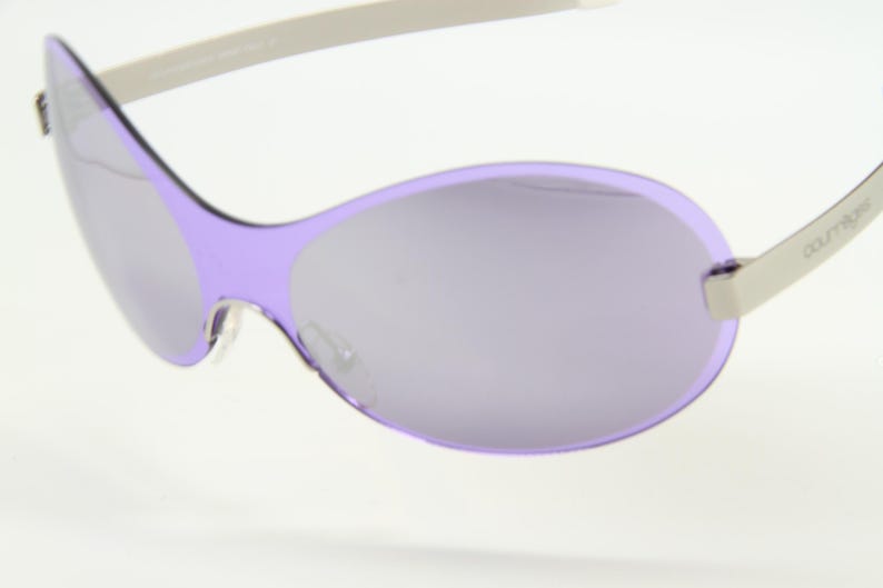 Courreges Paris AC 007 AZ Acier Femmes Cat 2 Lunettes de Soleil PC Violet Flash Ext 20-9 image 3