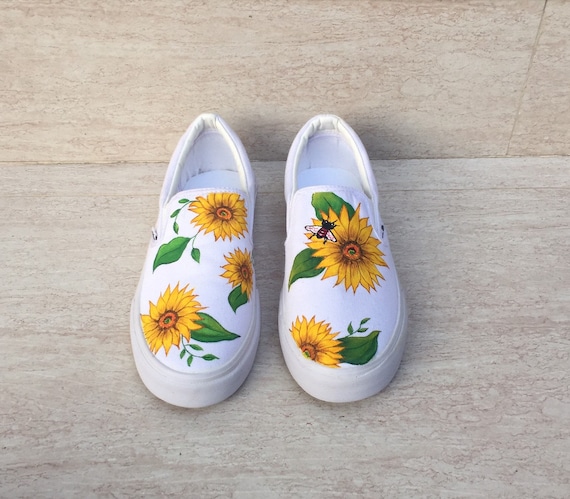 Girls sunflower vans 2025