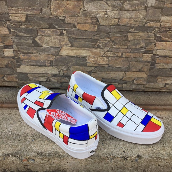 Piet Mondrian Paint Vanspiet Mondrian Shoesslip on Paint - Etsy