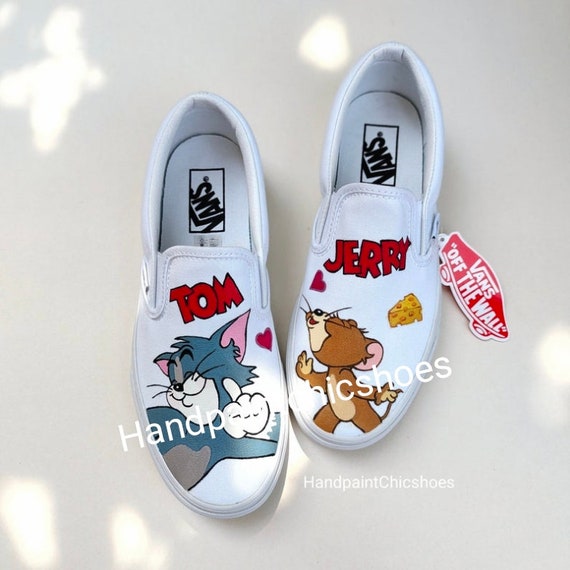 novato a pesar de Fiordo Tom and Jerry Shoesdisney Paint Shoesdisney Triptom Jerry - Etsy