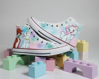 Handpainted Aristocats Converse, Custom Disney Shoes