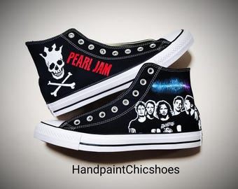 Handpainted Rock Band  Converse /Custom Converse