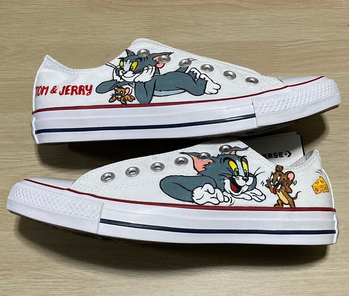 TOM AND JERRY VINYL STENCIL FOR CUSTOM SHOES SNEAKERS AND SMALL