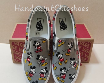 Handpainted Mickey Mouse Vans, Disney Trip Shoes