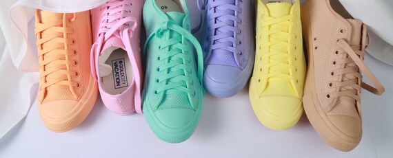 pastel color shoes